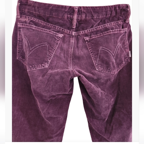 MOTHER Pants - MOTHER Skinny Corduroy Pants in Plum